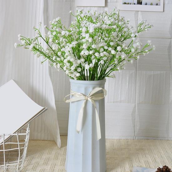 6Pcs 42CM Artificial Babysbreath 3 Fork Realistic Fake Flower Home
