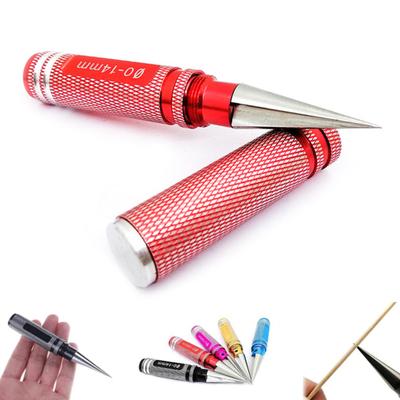 Multipurpose Manual Hole Punch Heavy Duty Metal 0-14mm Hole Puncher Reamer DIY Crafts Woodworking