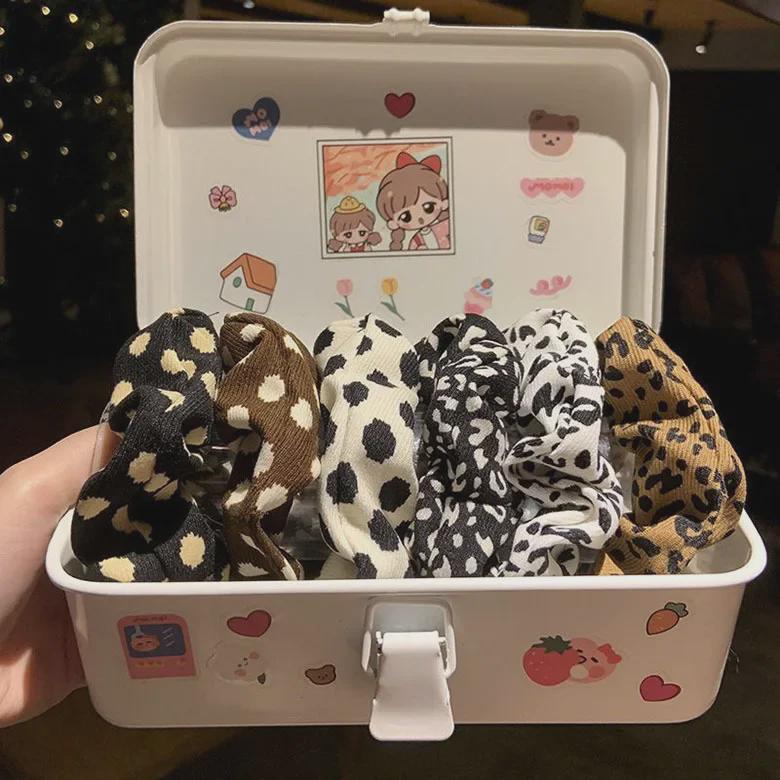 Koreanisches Retro-Haargummi mit Leopardenmuster: Schickes und schlichtes Haarband im französischen Stil für Damen