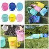Reusable Kids Beach Play Shoulder Bag Zippered Mesh Storage Bag with Adjustable Strap For Seashells Hunting Sand Game