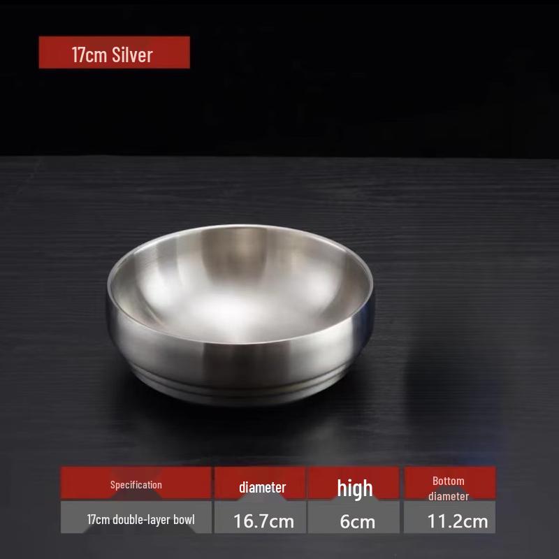 ZISIZ 17cm Korean Style Double Layer Cold Noodle Bowl Set