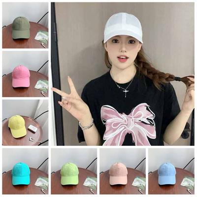 Korean Style Solid Color Sun Hat Solid Color Peaked Cap Retro Quick-Drying Baseball Cap  Outdoor