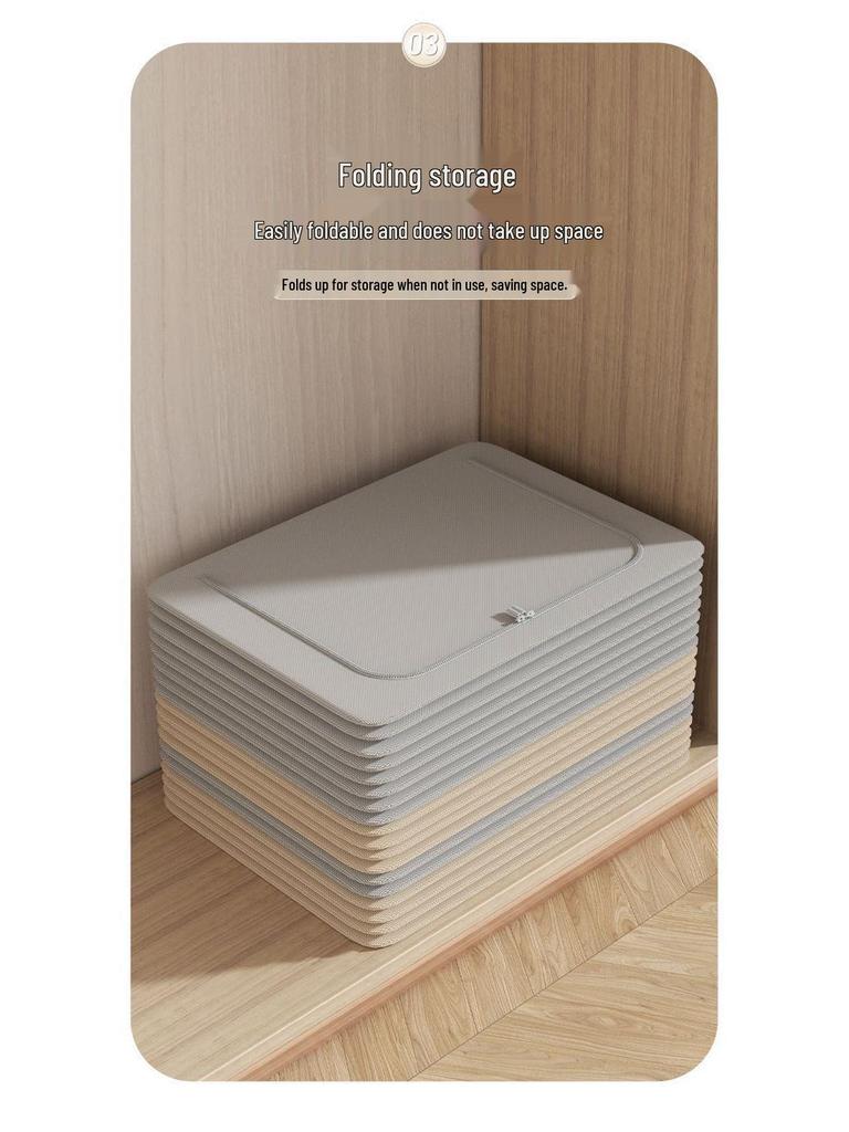 Large Capacity Oxford Cloth Storage Box with Steel Frame for Clothes and Quilts