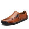 2025 Classic Casual Shoes for MenBreathable Male Flats Loafers Zipper Men's Driving Male Shoes Big Size 38-48 Hot Sell