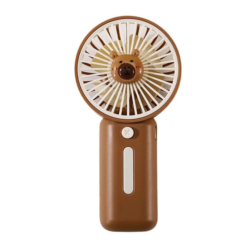 

1pcs Portable Mini Fan Cartoon Capibara Handheld Fan USB Charging 3 Speed Wind Speed Summer Cooling With Stand Fan Gift