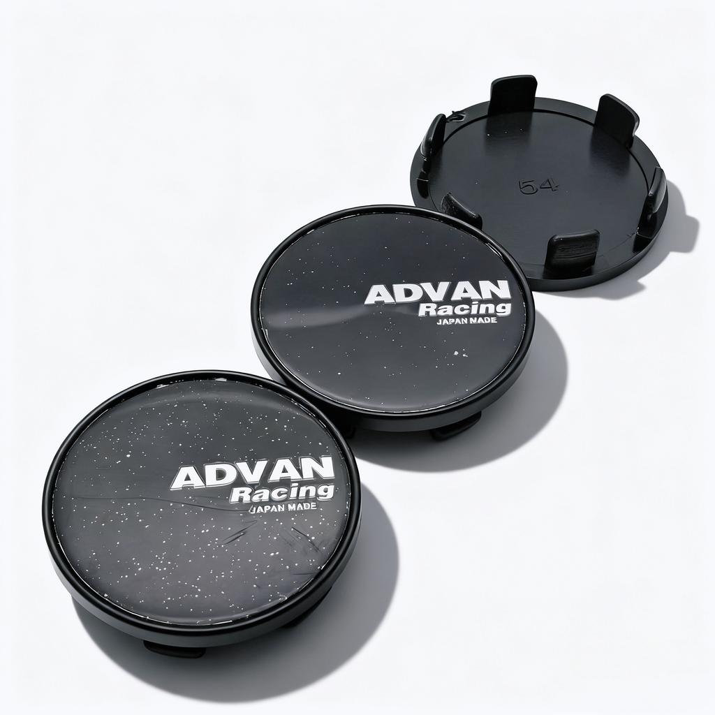 4pcs JDM Advan Racing Logo Emblem Badge Car Wheel Center Caps 54MM 49MM Wheels Hub Cap Rim Hubcaps Cover Replace Car Accessories