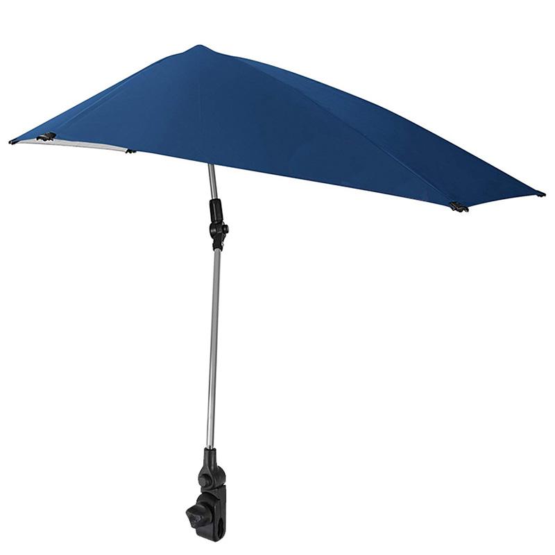 

Adjustable Chair Umbrella Clamp-on Umbrella Multi-functional Stroller Umbrella for for Beach Chair Wheelchair Stroller 2 синий