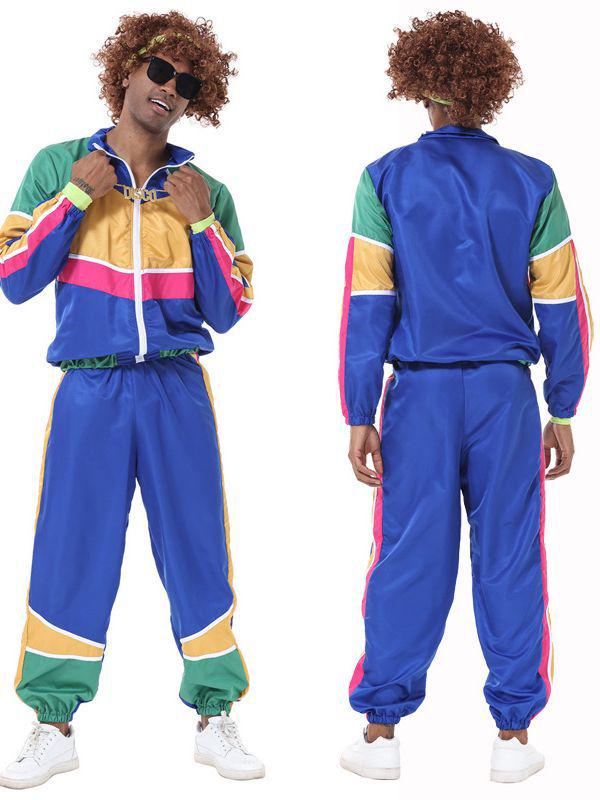 Abbigliamento Cosplay Stile Hip Hop Rock Sportivo Retro Europeo Anni '70 per Uomini, Donne e Coppie - Perfetto per Esibizioni sul Palco