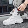 New Men Sneakers Platform All Black White Shoes Breathable Lace Up Fashion Unisex Chunky Sneakers Gym Outdoor Sport Footwear Man