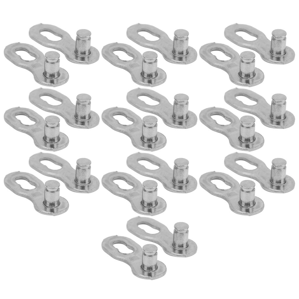 10 Pair 9 Speed Bicycle Chain Link Quick Release Connector Parts Cycling Accessory Silver