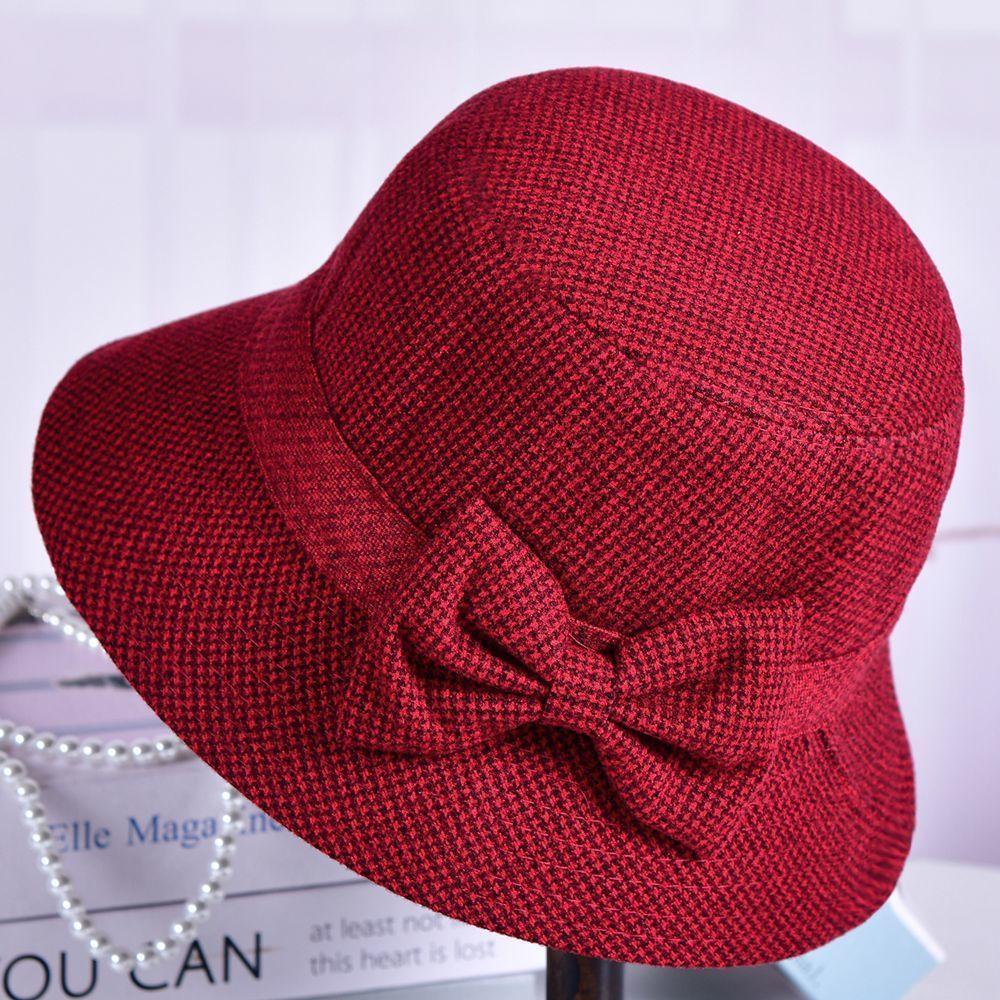 Classic Wool Beret For Middleaged Women With Warmth And Windproof Features For Autumn And Winter Wear