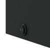 LED Lit Curved Mirror Cabinet in Black 42 x 13 x 70 cm