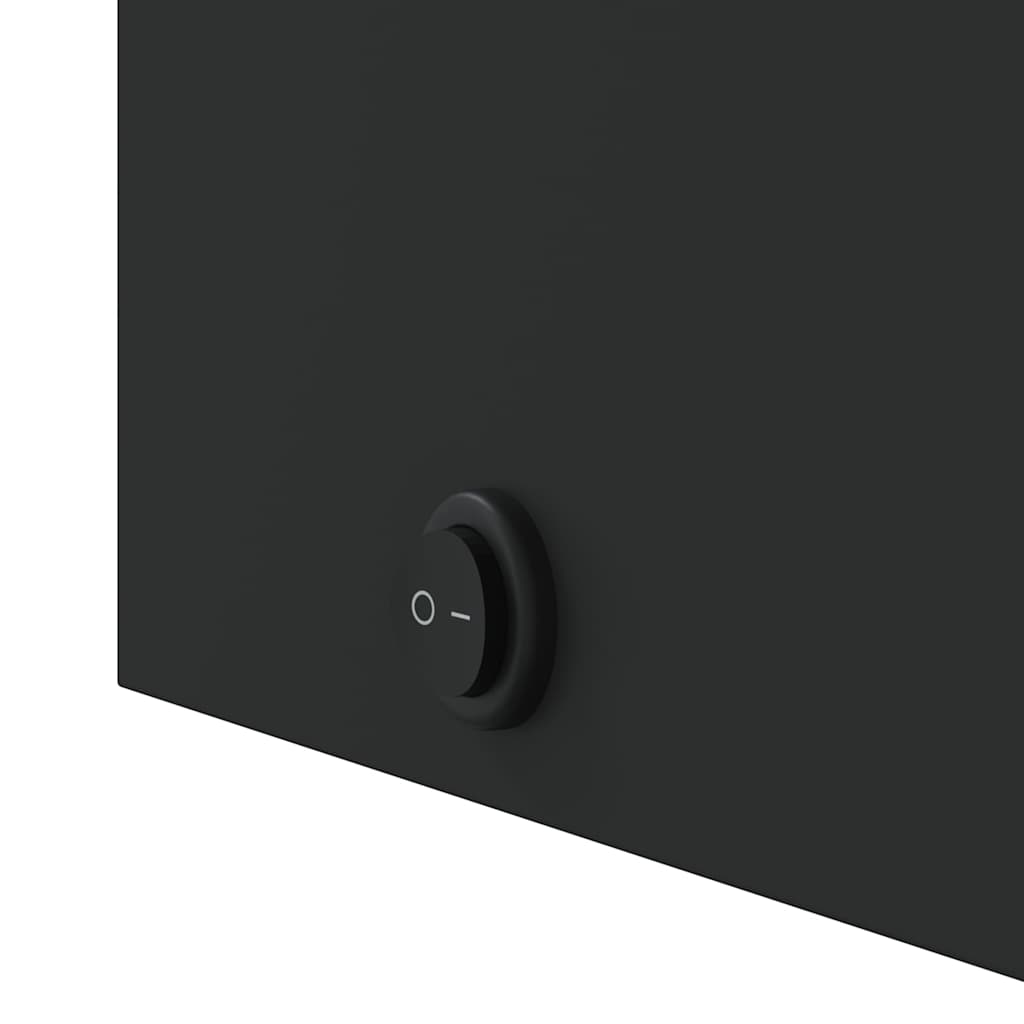 LED Lit Curved Mirror Cabinet in Black 42 x 13 x 70 cm