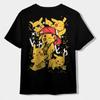 2025 Summer Pokémon Anime Popular Characters 100 Pure Cotton Printed Tshirt Men Harajuku Loose Casual Versatile Shortsleeved