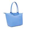 Longchamp Snap Zipper Closure Canvas Tote Shopping Bag Women tote Blue 1899919P82
