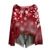 Womens  Fall Sweaters Long Sleeve Print Tops Pullover Sweaters Loose Dressy Casual Basic Clothes