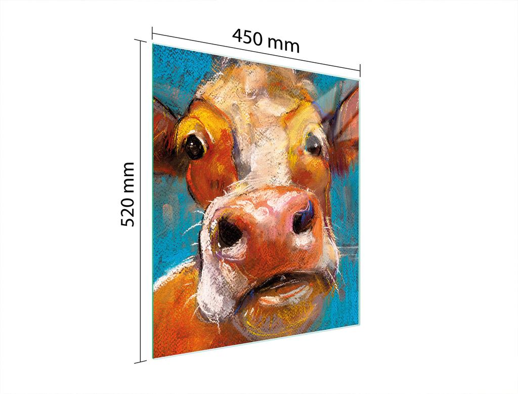 TABLA DE CORTAR DE CRISTAL 45x52 VACA