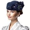 Female Fashion Woolen Band Performance Costumes, Top Hats, Flight Attendant Hats