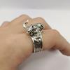 Adjustable Ox Head Ring Men Women Vintage Style Plated Animal Signet Band Retro Geometric Jewelry