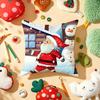 Classic Father Christmas Pillow Case Plush Fabric Soft Double-Sided Printed Sofa Warm Winter Home Gift Cushion Cover