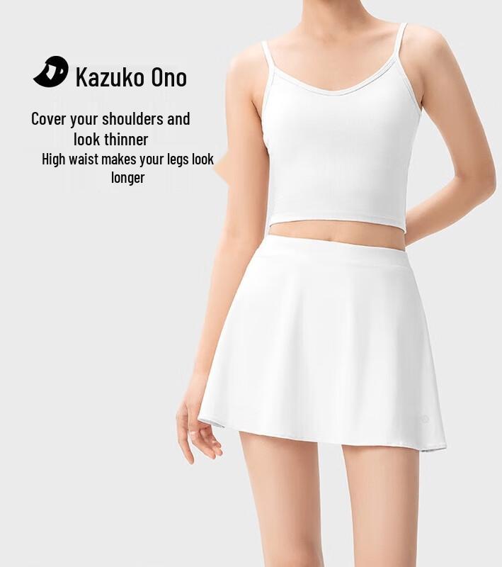 Women s Anti-Exposure High-Waist A-Line Sports Skirt