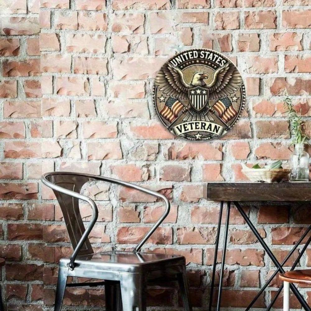 Vintage Military Eagle Metal Tin Sign Decor for Man Cave Bar Wall