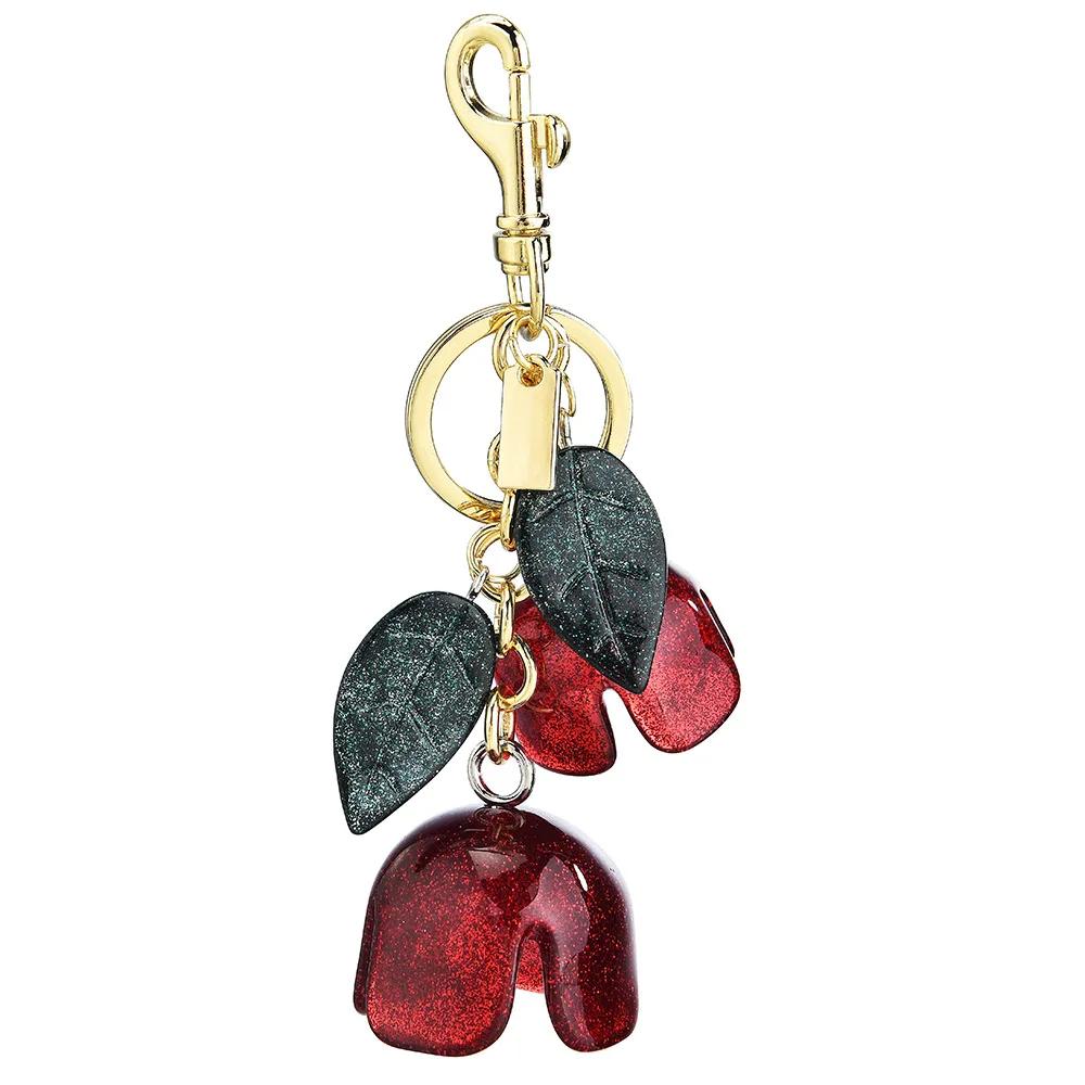 Pingente de bolsa de flor de cristal, o chaveiro de rosa mais vendido, acessório de bolsa de flor com borla para mulheres