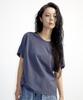 Deumakeu Standard Fit Solid French T-Shirt Navy