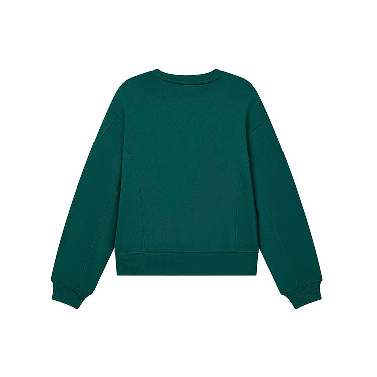 Fila Solid Color Round Neck Pullover Long Sleeve Sweatshirt Women Sweatshirt Wheat-Green F11W319208F-GN
