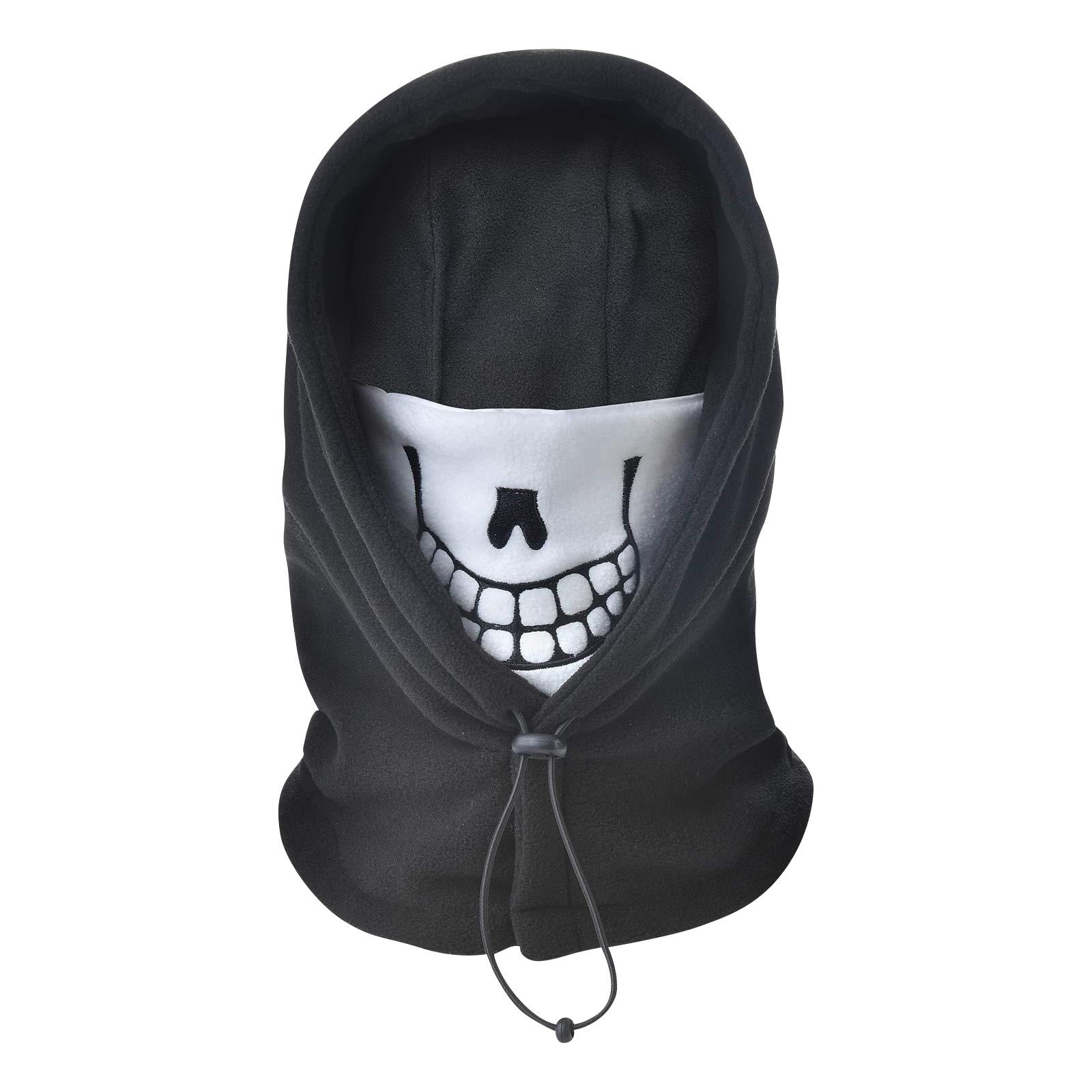 

Балаклава для мальчиков/девочек, моющаяся флисовая зимняя шапка с защитой лица, ветрозащитная для холодной погоды (Один размер) One Size белый