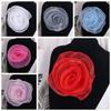 3D Clothing Patch Chest Flower Clothes Appliques Wedding Dress Organza Large Flower Patch  Sewing