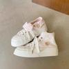 Fashion 2025 Soft Women Niche Design Chunky Casual Sneaker High Top Canvas Shoes Student Convertible Two Way Wear Skate Shoes Thick Sole