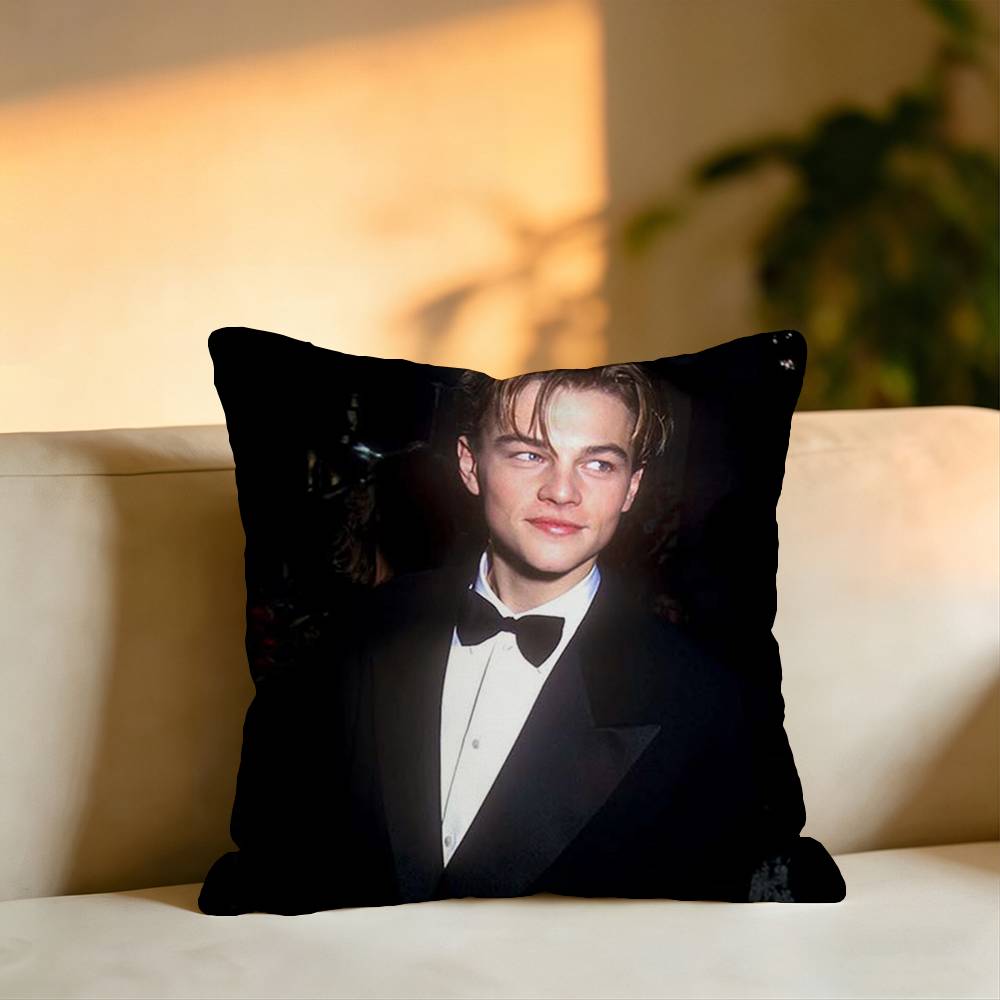 Beliebter Schauspieler Leonardo DiCaprio Kissenbezug Quadratisch Doppelseitig Sofakissenbezug Schlafzimmer Nachttischkissen