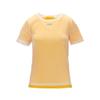 Denivita Series Double Fashion Comfortable Versatile Short Sleeve T-Shirt Women Tops White Yellow 2182B287-100