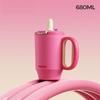 Bablov 680ml Insulated Cup 316 Stainless Steel Vaccum Flask Dual Drinking Straw Cup Home Office Coffee Mugs Portable Ice Tumbler