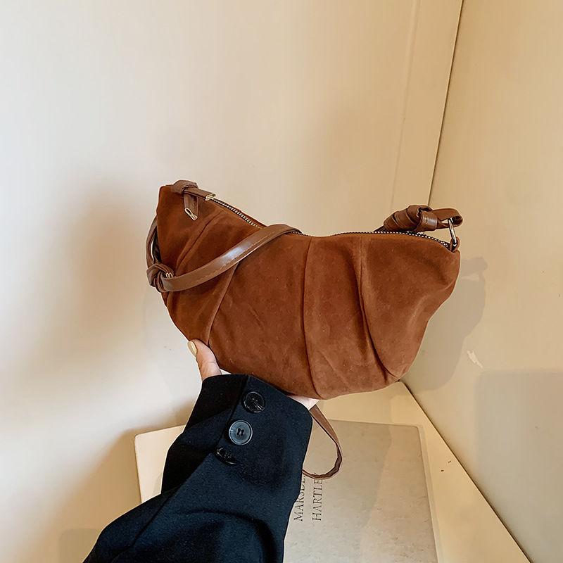 Genți Niche de Lux pentru Femei Genți Retro și la Modă în Formă de Gogoașă Genți Crossbody cu O Singură Baretă Genți Versatile în Formă de Croissant