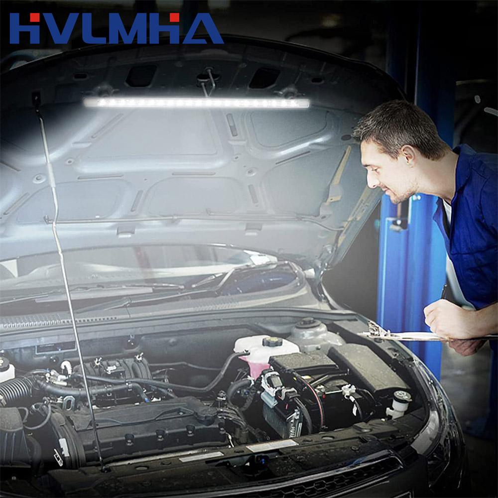 Universal Under Hood Engine Repair White LED Light Bar with Auto On/Off Switch Control Car SUV Pickup Offroad Repair Work Light