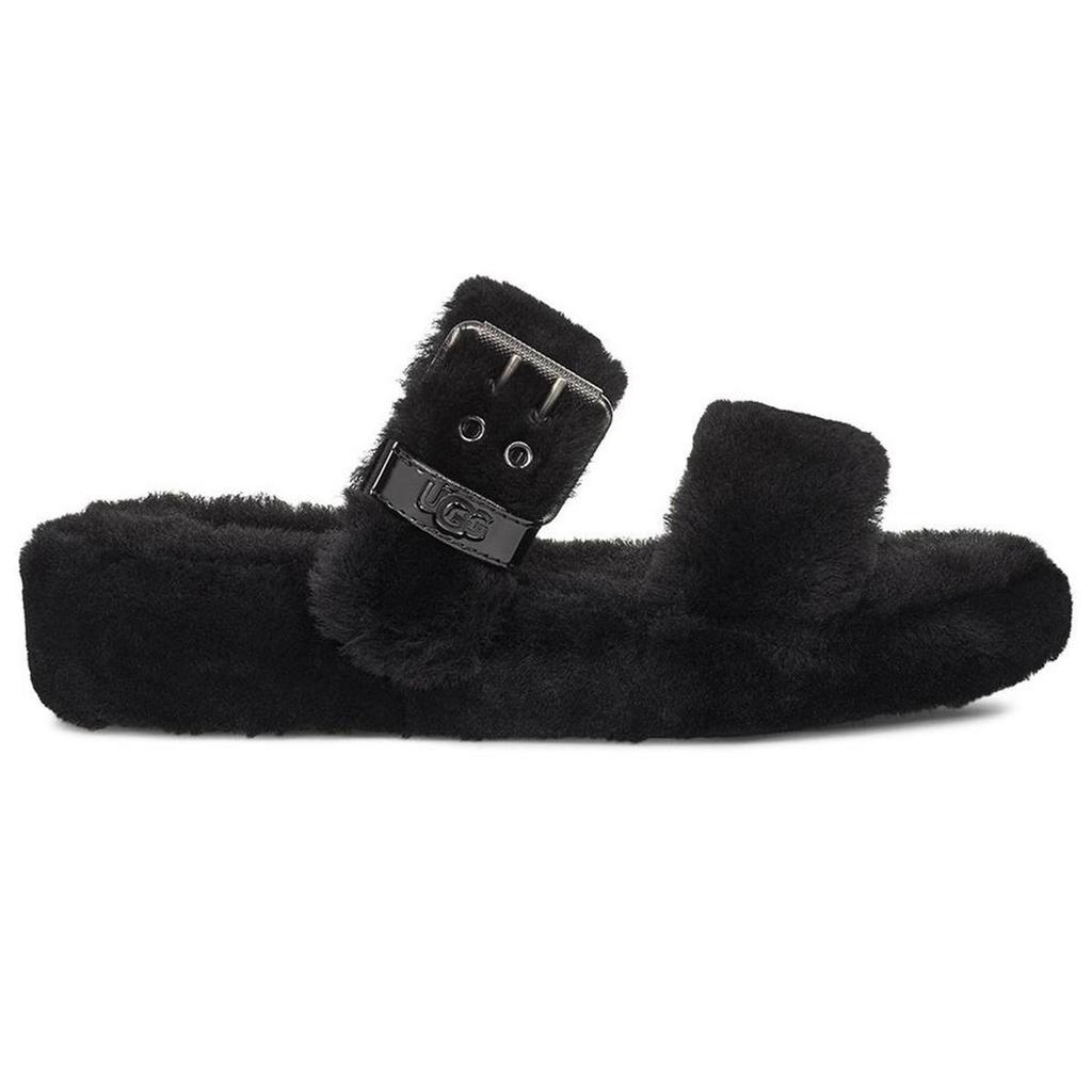 UGG Fuzz Yeah Black Sandals Women's 1104662-BLK