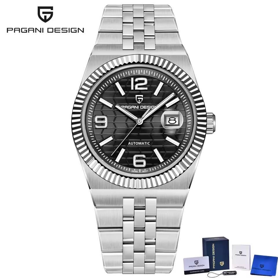 Pagani Design PD-YS027 Automatikuhr Herren Mechanische Armbanduhr Stahlarmband Wasserdicht Leuchtend Kalender Mechanische Armbanduhr