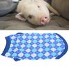 Pet Pig Spring Summer Sleeveless TShirt Pet Vest Sweatshirt Rhombus Pattern Clothes(Blue M)
