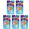 Kobayashi Pharmaceutical's Soft Interdental Brush, L-shaped Curve, SSS-S Size, 20 Brushes X 5 Packs, Rubber Type