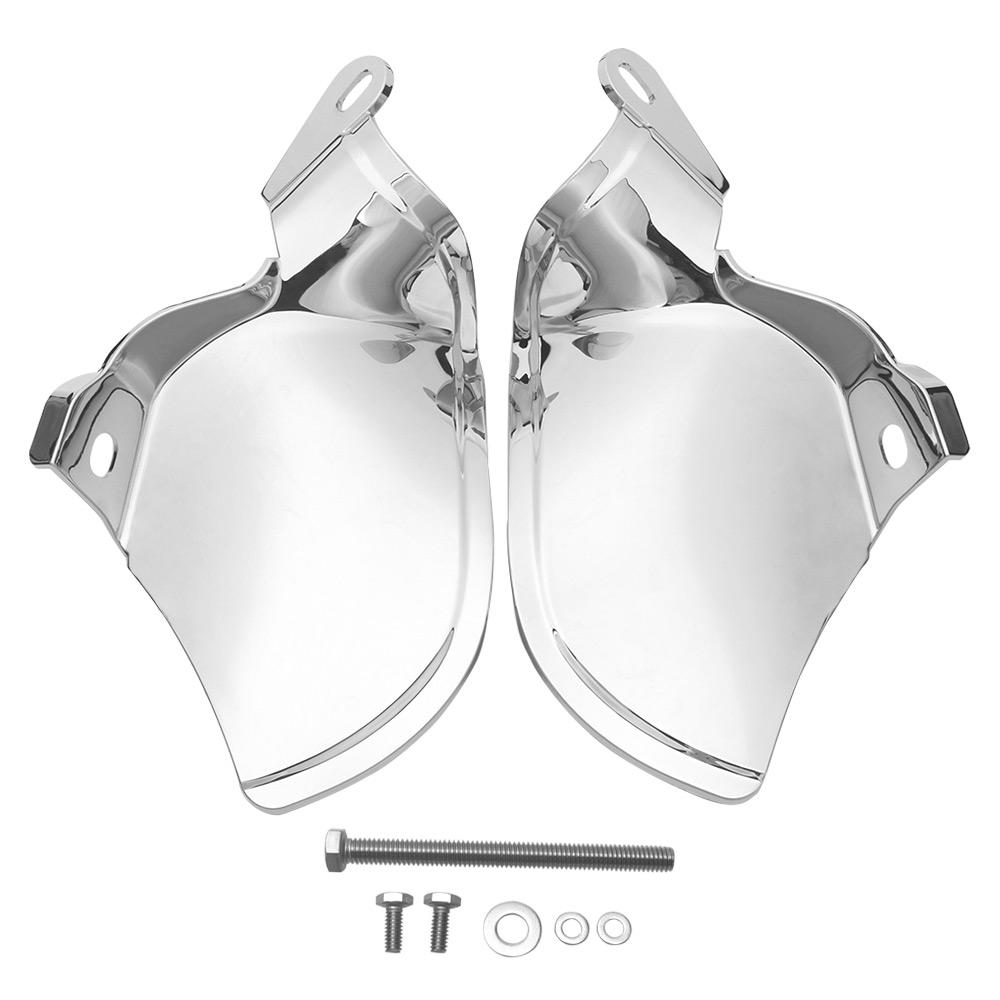 Motorcycle Accessory 1 Pair Heat Deflector Shields ABS Plastic Chrome Fit For Harley Softail Heritage Classic FLHC 2018-2026