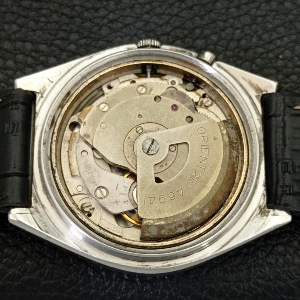AUTOMATIC VINTAGE ORIENT 46941 JAPAN MENS BLUE COLOR DIAL WATCH a500739-5 R154-a500739