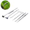 Stainless Steel Aquatic Plant Tool Set: Scissors, Tweezers, Sand Leveler, Algae Scraper - Straight & Curved Options Available.