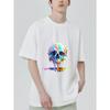 Men's Black T-Shirt with Colorful Skull Print for Casual Wear
