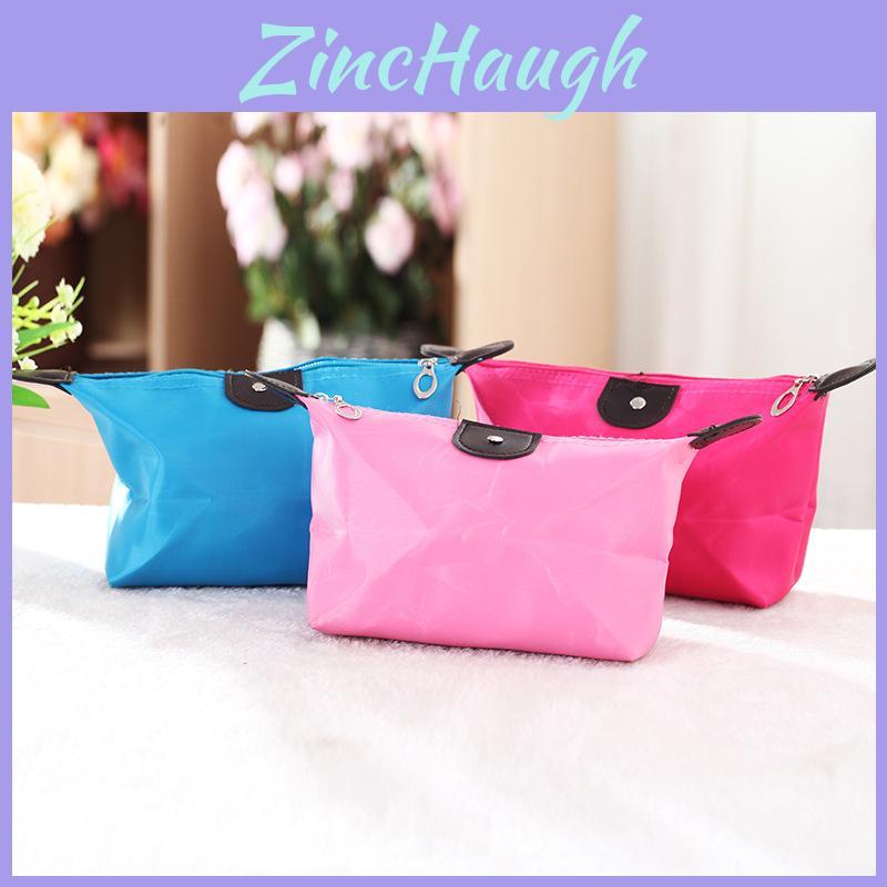 Foldable Water Dumpling Makeup Bag Portable Handheld Travel Cosmetic Organizer For Women
