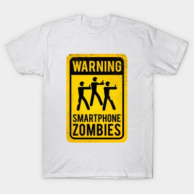 T Shirt Women Smartphone Zombies Harajuku Print Kawaii Tshirt Summer Short Sleeve Female T-Shirt Top Tee