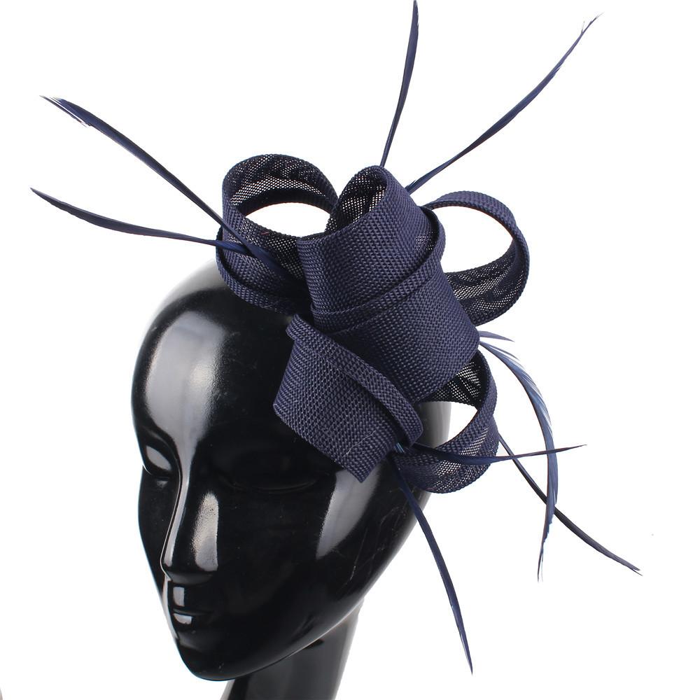 Wassermelonenrot Exquisites Schleifen-Stirnband Imitation Hanfgarn Kopfbedeckung Britische Haaraccessoires Society Ball Empfang