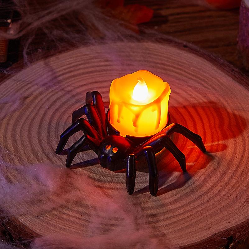 LED Halloween Pumpkin and Spider Candle Lights for Kids - Festive Atmosphere & Decoration Gift