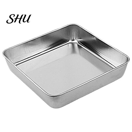 Roasting Pans Anti-deformed Baking Pan Unbreakable Stainless Steel Smooth Cookie Sheet Edges Square Food Plate Household Supplies